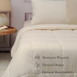 CUDDLE DREAMS Wool Comforter Duvet Insert, 100% Australian Wool Filling with Soft Noiseless Cotton Shell, Natural Warmth (Midweight for All Season, Twin) CUDDLE DREAMS