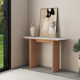 THKSHOUZ Mid Century Modern Console Table, Solid Wood Console Table, 47.2'' Sofa Table, Narrow Entryway Table for Hallway, Behind The Couch, Living Room, Foyer, Easy Assembly THKSHOUZ