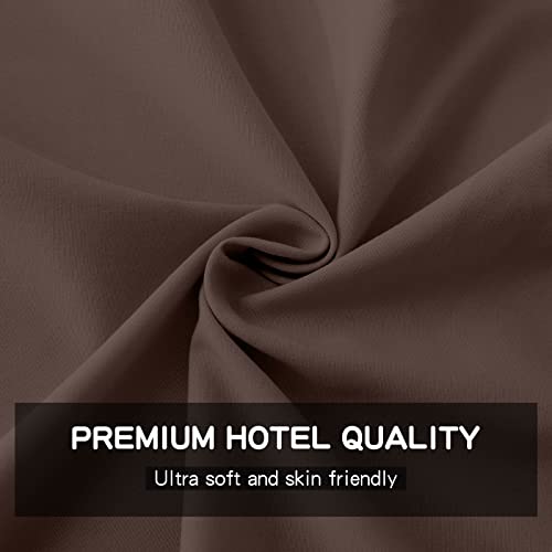 FreshCulture Twin Flat Sheet - Hotel Quality Twin Flat Sheet Only - Brushed Microfiber Top Sheet - Ultra Soft & Breathable - Wrinkle-Free - Easy Care - Single Flat Sheet (Twin, Brown) FreshCulture