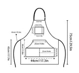 Denim Jean Tool Apron with 4 Pockets Waterproof Adjustable Canvas Lightweight Work Apron Blue Dadidyc