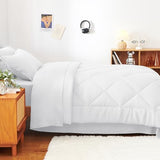 CozyLux Twin Comforter Set with Sheets White - 5 Pieces Bed in a Bag Twin, All Season Bed Set for Girls and Boys, Bedding Set with Down Alternative Comforter, Sheets, Pillowcase & Sham CozyLux
