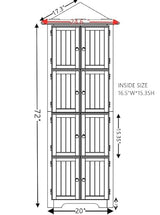 EMOBACO 72" Tall Corner Cabinet, 4-Tier Kitchen Pantry Storage Cabinet with 8 Doors and Adjustable Shelves, Home Farmhouse Bookshelf for Office Bathroom, Living Room, Black EMOBACO