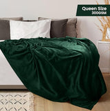 Utopia Bedding Fleece Blanket Queen Size Forest Green 300GSM Luxury Anti-Static Fuzzy Soft Microfiber Bed Blanket (90x90 Inch) Utopia Bedding