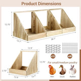 Chewoof 3 Pack Nesting Boxes for Chickens, Wood Chicken Coop Nesting Box, Duck Nesting Box Chicken Nesting Boxes for Laying Eggs, Chicken Box, Chicken Coop Accessories Nesting Box Chewoof