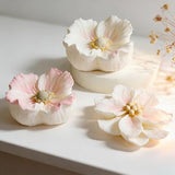 2PCS 3D Flower Silicone Candle Molds,Camellia Silicone Poppy Flower Mold for DIY Epoxy Crafts Handmade Soap Aromatherapy Gypsum Polymer Clay Crafts Fondant Mold
