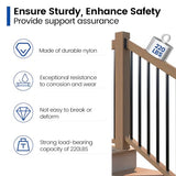 Muzata 20Pcs Deck Railing Brackets Connectors Rail Support Kit for 2x4(1.5"×3.5") Railing with 124pcs Screws Wooden Fence Handrail Wood Railing System Cable Railing Baluster Railing, WT11 Muzata