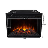 Real Flame Kennedy Grand Corner Electric Fireplace with Mantel for Living Room or Bedroom, Replaceable Fireplace Insert Heater, Realistic Log and Flame Effect, Remote Control, Timer, White Real Flame