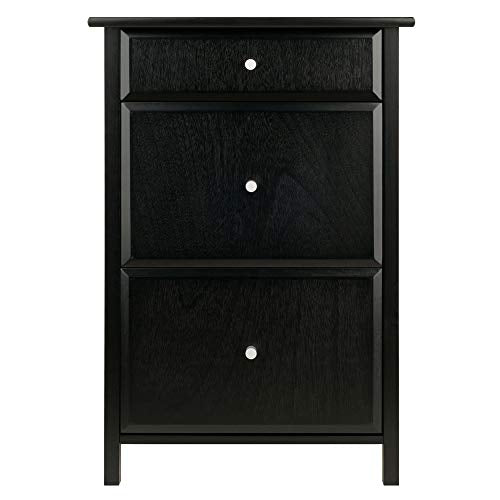 Winsome Delta File Cabinet Black Home Office - WoodArtSupply