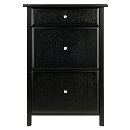 Winsome Delta File Cabinet Black Home Office - WoodArtSupply