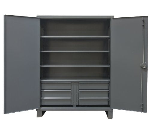 Durham Extra Heavy Duty Welded 12 Gauge Steel 6 Drawers Cabinet, HDCD247278-6B95, 1300 lbs Shelf Capacity, 24" Length x 72" Width x 78" Height, 6 - WoodArtSupply