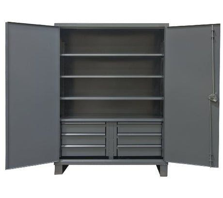 Durham Extra Heavy Duty Welded 12 Gauge Steel 6 Drawers Cabinet, HDCD247278-6B95, 1300 lbs Shelf Capacity, 24" Length x 72" Width x 78" Height, 6 Durham