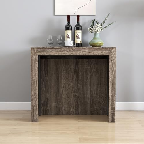Ball & Cast 23.62-118.11" Extendable Dining Room Table for 6-12, Rectangle Extension Kitchen Dining Table with Storage and USB Ports,Folding Dinner Table for Kitchen Living Meeting Room,Grey Ball & Cast
