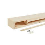 Touchstone Encase Fireplace Mantel- Wall Mounted 60 Inch Floating Shelf- Rustic, Solid Wood Farmhouse Style Mantel Shelf for Electric Fireplaces - 60 Inch x 8 x 4.75 Unfinished - 90006 Touchstone