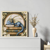 KYOQFVN Dragon Stamped Cross Stitch Kits for Adults - 11 CT Embroidery Kits for Beginners Adults, DIY Patterns Dimensions Counted Cross-Stitch Kits for Adults Arts Craft 14x14 inch