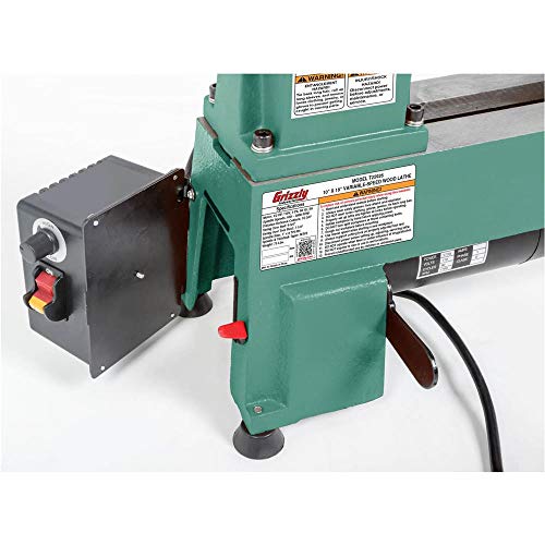 Grizzly Industrial T25926-10" x 18" Variable-Speed Benchtop Wood Lathe Grizzly Industrial