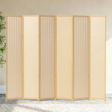 6 Panel Room Divider and Folding Screen,Bamboo Room Divider for Room Separation,67" H x 92.1" W COCOSICA