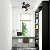 Honeywell Ceiling Fans Ocean Breeze Modern 30 Inch Ceiling Fan with Light, Pull Chain LED Indoor Fan with 3 Blades, Dark Brown Chestnut and Light Oak Blade Finish Options, Gilded Espresso (50602-01) Honeywell Ceiling Fans