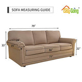 Easy-Going Stretch Sofa Slipcover 1-Piece Sofa Cover Furniture Protector Couch Soft with Elastic Bottom for Kids, Polyester Spandex Jacquard Fabric Small Checks (Sofa, Christmas Red) Easy-Going