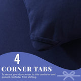 Cosybay Down Alternative Comforter (Navy Blue, Full) - All Season Soft Quilted Full Size Bed Comforter - Duvet Insert with Corner Tabs - Winter Summer Warm Fluffy, 82x86 inches Cosybay