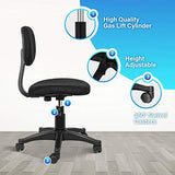 YSSOA Office Ergonomic Mesh Computer Chair with Wheels & Arms, Black, Lumbar Support YSSOA