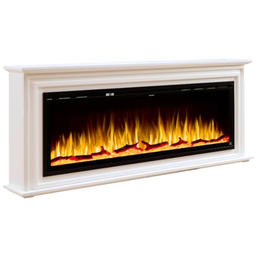 Touchstone Sideline Elite 60" Smart Alexa/WiFi Enabled Electric Fireplace with Surround Mantel - 1,500W Heater Touchstone