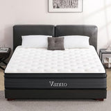 Vantto King Size Mattress, 12 Inch Hybrid Memory Foam Mattress with Pocket Springs for Motion Isolation Pressure Relief, CertiPUR-US Vantto