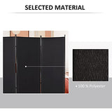 HOMCOM 6 Ft Tall 3 Panel Fabric Room Divider, Freestanding Partition Wall Divider, Folding Privacy Room Separator for Indoor, Home Office, Black HOMCOM