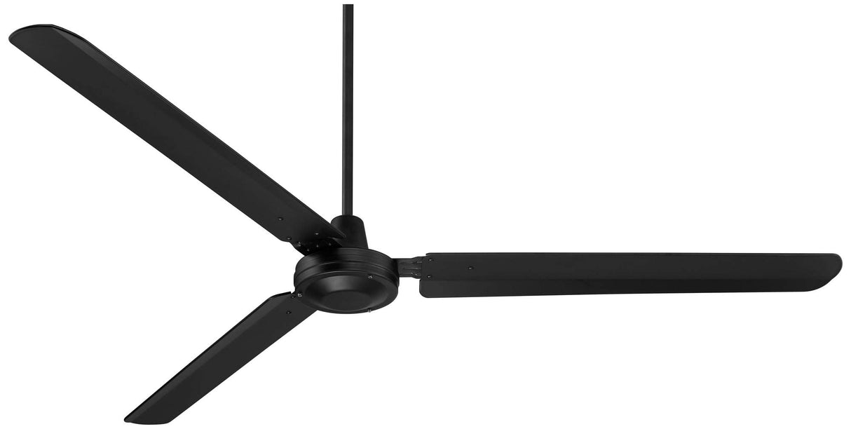 Casa Vieja 72" Casa Velocity Large Modern Industrial Indoor Outdoor Ceiling Fan 3 Blade Wall Control Matte Black Finish Metal Blades Bedroom Living Room Kitchen Garage Dining Damp Rated Downrod Casa Vieja
