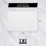 DII Heavyweight Fringed Check Tabletop Collection, Placemat Set, 13x19, Gray, 6 Piece DII