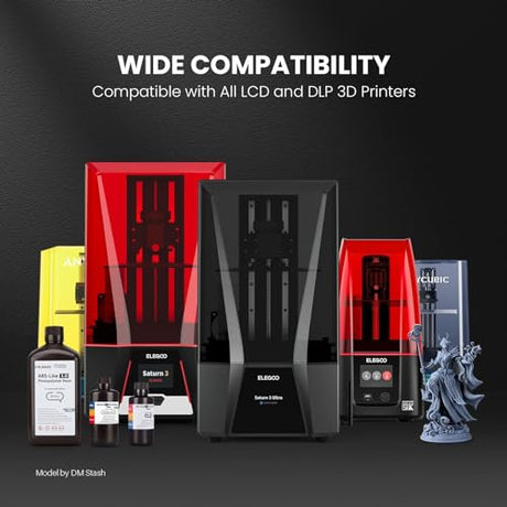 ELEGOO ABS-Like 3D Printer Resin 3.0, 405nm UV-Curing Photopolymer Resin for Mars Saturn Jupiter MSLA DLP LCD 3D Printing with Strength and Toughness, High Precision, Low Viscosity, Black 2000g ELEGOO