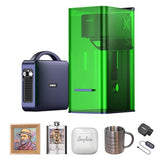 GWEIKE G3 Ultra 60W MOPA & 40W Diode Dual Laser Engraver, 3D Grayscale & Color Metal Engraving, 16MP Smart Camera, 15,000mm/s Fast Fiber Laser Cutter and Laser Engraver Machine for Metal Wood Acrylic G·WEIKE