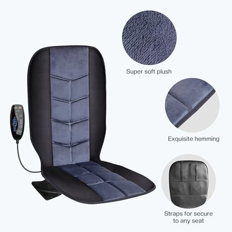 CILI Massage Chair Pad,Back Massager with Heat,Massage Seat Cushion with 10 Vibration Motors,30-60-90 Minutes Heating Options,Chair Massager for Office Chair, Home Office Use CILI