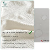 SE SOFTEXLY Muslin Duvet Cover Queen Size, 100% Washed Cotton Duvet Cover Set, Ultra Soft Comforter Cover Linen Like, 3 Pieces Minimalist Gauze Duvet Cover with 2 Pillowcases, 90"x90", White SE SOFTEXLY
