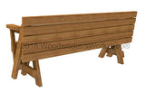 WoodworkersWorkshop Woodworking Plan to Build a Convertible Folding Bench/Picnic Table (Not a RTA Kit) WoodworkersWorkshop