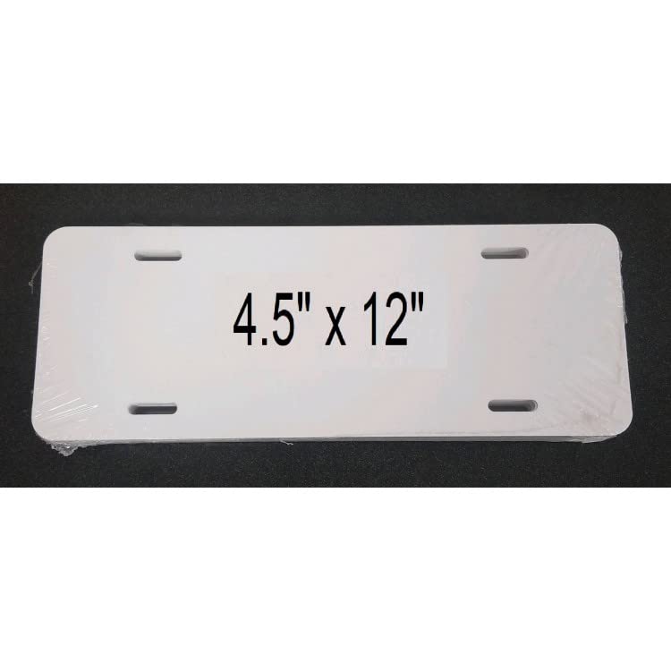 License Plates Online White Dye .025 Aluminum Blank 1/2 Size - 10 pk License Plates Online