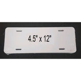 License Plates Online White Dye .025 Aluminum Blank 1/2 Size - 10 pk License Plates Online