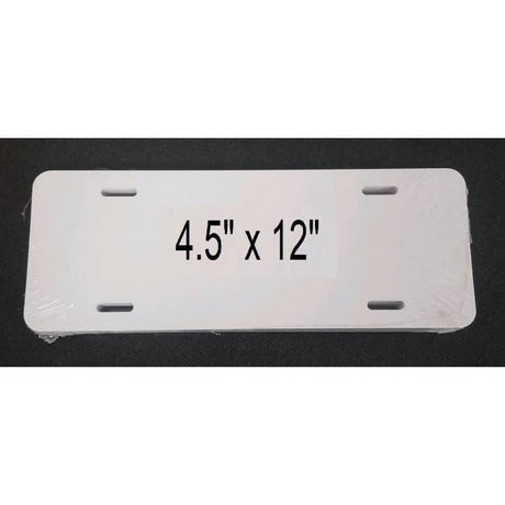 License Plates Online White Dye .025 Aluminum Blank 1/2 Size - 10 pk License Plates Online