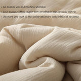 CLoucl Muslin Cotton 3-Piece Crib Bedding Set for Girls Boys,Ultra Breathable Soft Crib Comforter Set with Cute Ruffled Down Alternative Crib Comforter, Fitted Sheet, Pillowcase, All Season (Beige) CLoucl