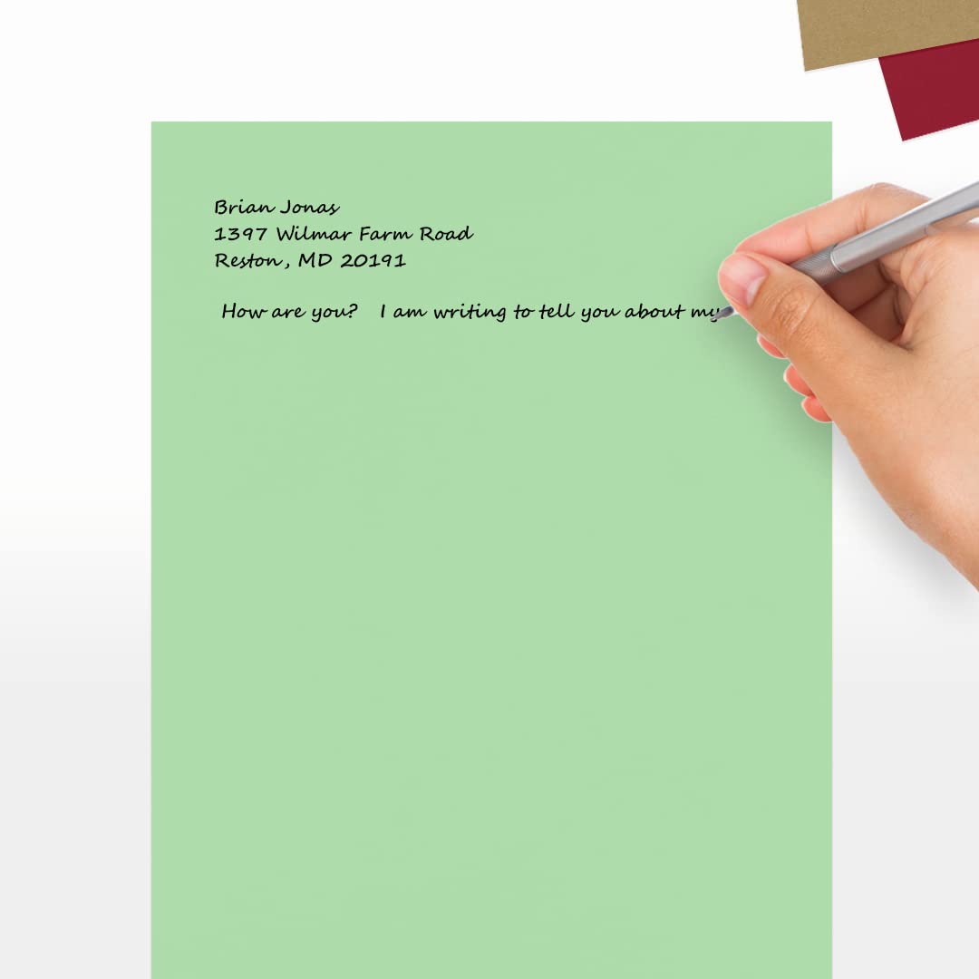 LUXPaper 8.5" x 11" Paper | Letter Size | Pastel Green | 60lb. Text | 50 Qty LUXPaper