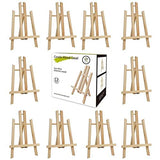 CONDA 12 Pack 11.8" Tabletop Easel, Portable A-Frame Tripod Tabletop Easel Set for Painting Party & Displaying Canvases, Photos, Display Tripod Holder Stand for Students Kids Beginners conda