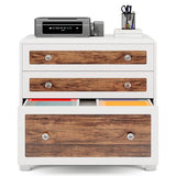 Tribesigns File Cabinet with 3 Drawers, Wood Lateral Filing Cabinet for A4/Letter/Legal Size, Office Storage Cabinet Printer Stand for Home Office Tribesigns