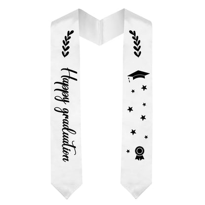 Graduation Stole Class of 2025 White Stoles for Graduation 2025 Graduation Sash Unisex Adult Plain Graduation Stole Graduation Honor Stole Sash Graduation Senior Sash 70”for Graduation Party Gifts