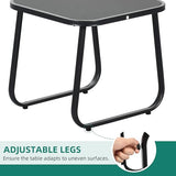 YITAHOME 3 Piece Patio Furniture Set with Rocking Bistro Chairs and Glass Table, Textilene Fabric Small Outdoor Conversation Furniture Set for Backyard, Lawn, Garden, Balcony, Poolside (Black) YITAHOME