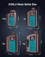 SUNLU 2000G ABS Like 3D Printer Resin, 405nm UV Curing Photopolymer Rapid 3D Resin For 2K 4K 6K 8K LCD/DLP/SLA 3D Printers, Non-Brittle & High Precision & Low Shrinkage, 2KG, White SUNLU