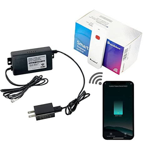 Durablow SH3001-RH Gas Fireplace WiFi Smart Home Remote Control for Millivolt Valve, Compatible with Alexa, Google Home (On/Off + Timer + Schedule Programmable + Remote Handset) Durablow