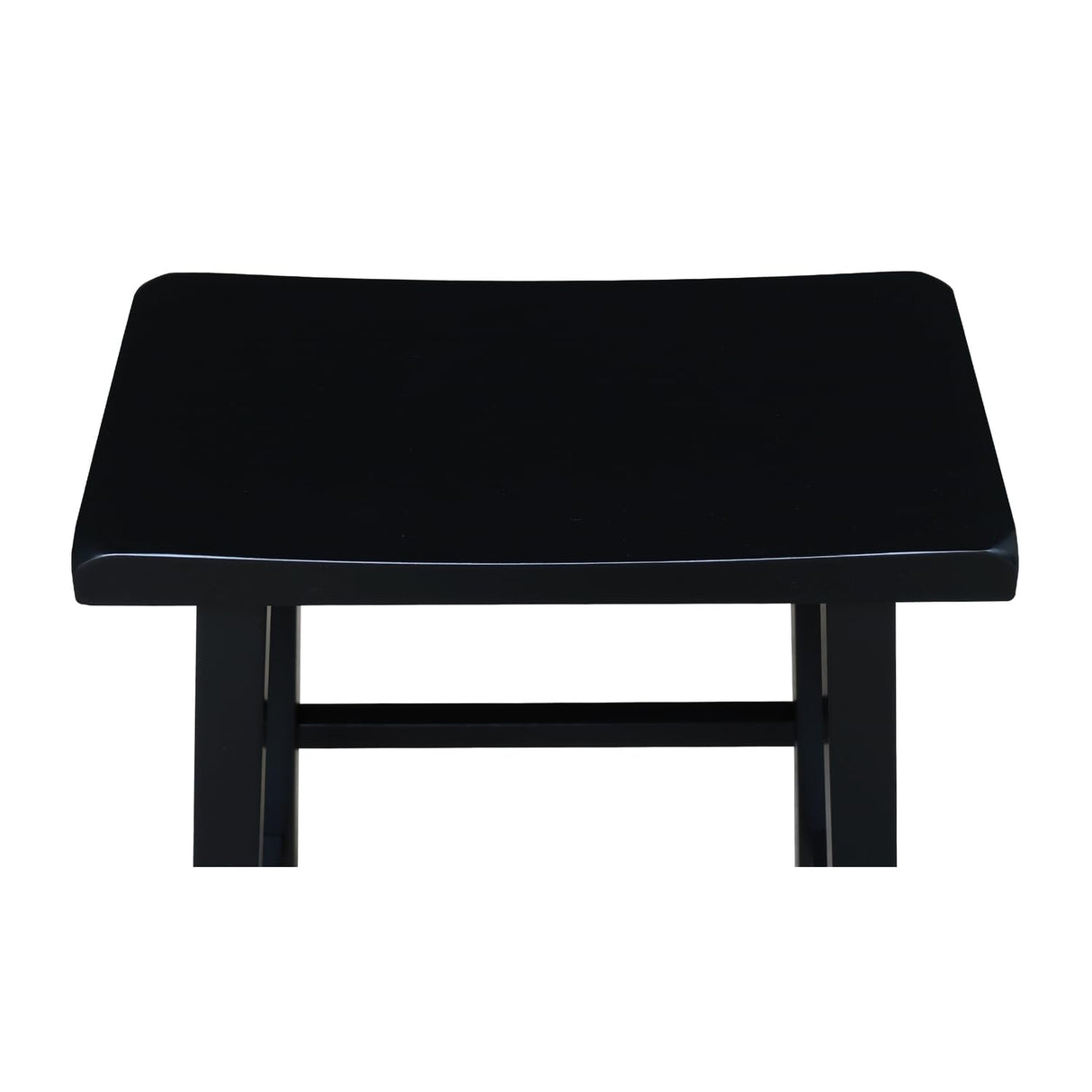 International Concepts 24-Inch Saddle Seat Barstool, Aged Black IC International Concepts