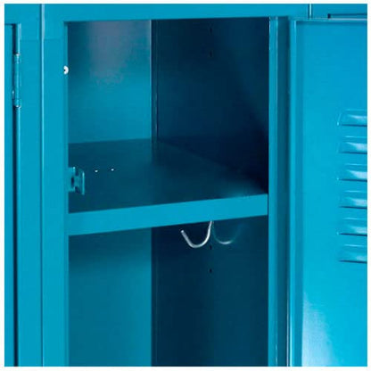 GLOBAL INDUSTRIAL Single Tier Locker, 12x18x72 1 Door, RTA, Blue - WoodArtSupply