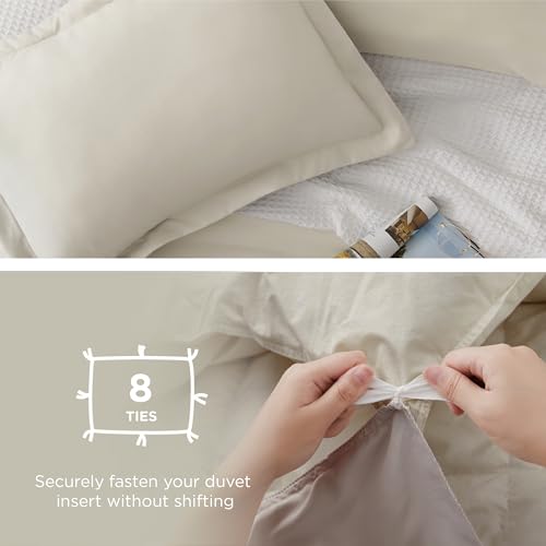 Bedsure Duvet Cover Queen Size - Only Includes 1 Duvet Cover (90"x90"), Hotel Luxury Soft Double Brushed All Season Bedding for Kids & Adults, Zipper Closure, NO Comforter, Linen Bedsure