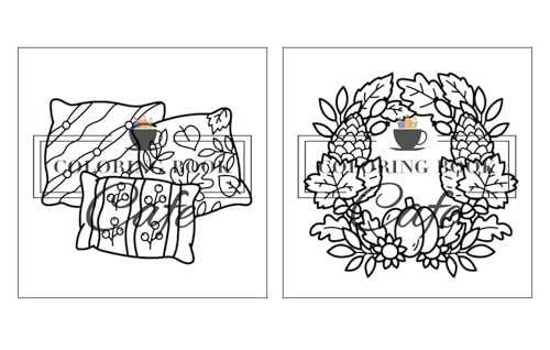 Cozy Autumn: Cute and Cozy Coloring Book for Adults & Teens Featuring Easy and Bold Autumn Designs (Bold and Easy Coloring Books) Majosta