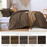 WRENSONGE Queen Comforter Set- 7 Pieces Soft Chocolate Brown Bed in a Bag with Fitted Sheet, Flat Sheet, 2 Pillow Shams, and 2 Pillowcases- Warm Bedding Sets Queen for All Season WRENSONGE
